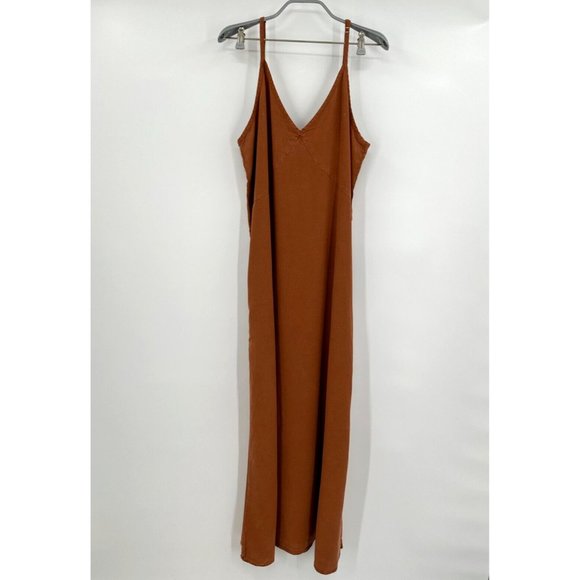 Quince Dresses Quince Terracotta Orange Vintage Wash Tencel Maxi